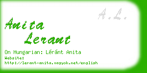 anita lerant business card