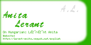 anita lerant business card